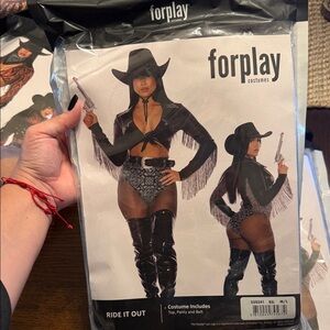 Forplay Black and Silver Western Outfit